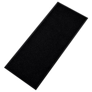 fani Heavy Duty Large Outdoor Indoor Entrance Black Doormat Waterproof Low Profile Entrance Rug Front Door Mat Patio Anti-Skid Rubber Back, 48x120 inch (Black)