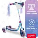 Huffy Toddler 3-Wheel Scooter for Kids, Multiple Colors & Licensed Character Graphics, Ages 3+, Durable Steel Frame, Wide Non-Slip Deck, Stable Lean-to-Steer Design, Light-Up Options, Girls/Boys