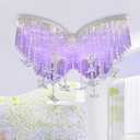 Butterfly Chandelier, Crystal Flush Mount Ceiling Light, Elegant Drop Ceiling Lighting, Dimmable Girl Decor Lighting for Dining Room Nursery (31.4")