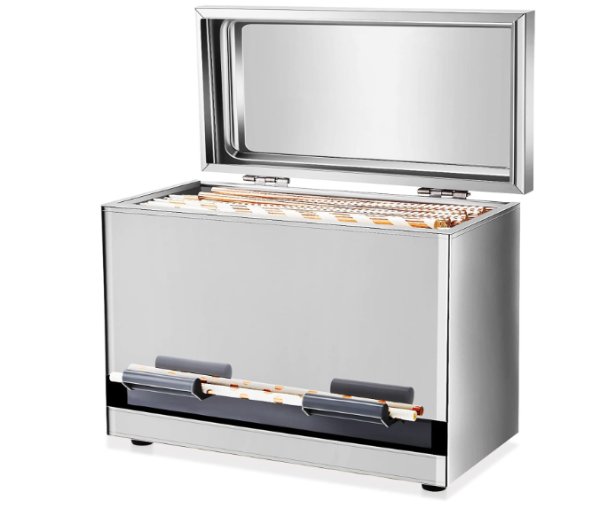 Stainless Steel Straw Dispenser Holder with Lid for Countertop, Pencil Dispenser/Pen Holder for Classroom Home Restaurant for Bulk Pencils Storage, Drinking Straw Holder For Storage Unwrapped Straws