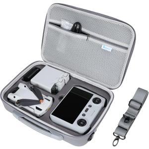 Skyreat Mini 3 Pro Case, PU Leather Hard Carrying Case Compatible with DJI Mini 3 Pro Drone and Accessories