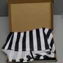 Women Black and White Striped Blazer with Legging Pants Tie Wig Earrings Halloween Costumes Cosplay Role Play Suit (Large)