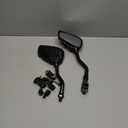 1 Pair Bicycle Mirror,Big View Bike Rear View Mirror Blindsight Multi Angle Adjustable Bike Mirror Billet Aluminum Chrome Plated Outside Skull Claw Style Also Suitable For Motorcycle Mirror (Black)