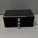 SPAKOWN Ring Box Display Holder, Clear Velvet Jewelry Storage Tray Organizer for Ring Stud Earring (Black - 3 Drawers)