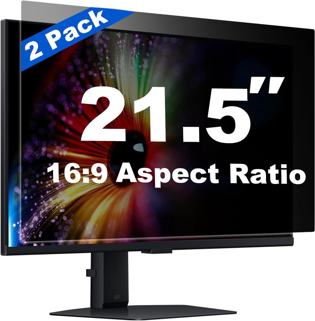 [2 Pack] 21.5 Inch Computer Privacy Screen for 16:9 Widescreen Monitor