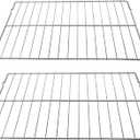2 Packs W10256908 304 Stainless Steel Oven Rack Replacement for Replacing Whirlpool Stove Oven Parts, Replacement W10179196,W10138079, 3195710，24 x 15-3/4 Inches