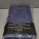 Exquisite 12-Pack Premium Plastic Tablecloth Pack of 12 Premium Plastic Tablecloth 84 Inch Round Table Cover - Navy Blue