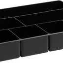 Rubbermaid Extra Deep Desk Drawer Director Tray, Plastic, 11.875 x 15 x 2.5 Inches, Black