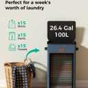 100L Laundry Hamper with Lid, Sturdy Clothes Hamper Heavy-Duty Laundry Basket Supports 30lb, Collapsible for Bathroom Bedroom Laundry Room Dorm
