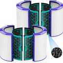2 Pack TP04 Replacement Filter for Dyson TP04 HP04 DP04 TP05 DP05 Air Purifier Sealed Two Stage Pure Cool Fan Combi 360 Glass HEPA Filter & Activated Carbon Filter, #969048-01, Purple/Teal