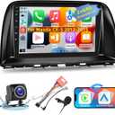 [2+64G] for Mazda CX-5 2012-2015 Car Radio with Wireless Carplay and Android Auto - 9 Inch Touch Screen Android Car Stereo - DSP/Multiple UI/WiFi/GPS Navi/SWC + AHD Backup Camera