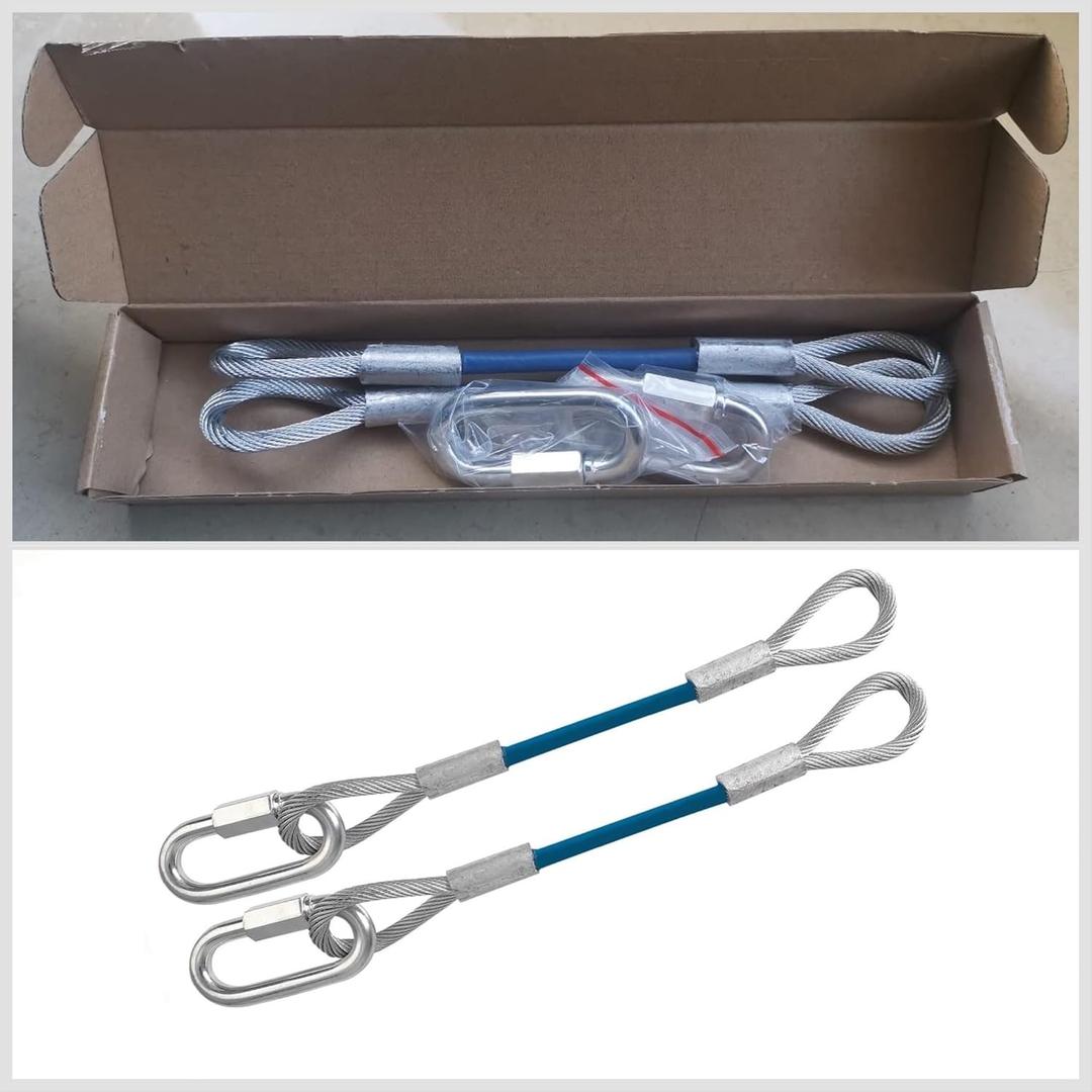 Trailer Safety Cables Extension 12 inch for Towing Bar12000 Lbs Loading (One Pairs)