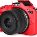 Rieibi EOSR50 EOS R50 Case, Soft Silicone Protective Case for Canon EOS R50 EOSR50 Vlogging Camera, Lightweight EOS R50 Camera Case Grip Cover Body Skin - Red
