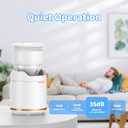 BRIOBITE Ice Cream Maker,Rechargeable Soft Ice Cream Machine with Low Noise,Compact for 1-2 Servings,Perfect for Sorbet,Gelato,Frozen Yogurt,White