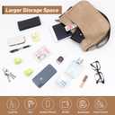 Vegan Leather Crossbody Bags for Women, Medium Cross Body Purse with Wide Adjustable Strap LightWeight (Khaki)