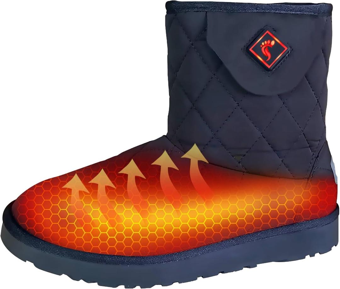 Heated Slipper Boot for Men and Women – Upgraded 2024 Edition Rechargeable Foot Wear with 3 Temperature Settings Keep Feet Warm up to 11 Hours Unisex
