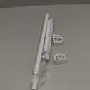 AIZESI 1PCS Spring Tension Curtain Rods 24 to 46 Inch White Tension Rod Spring Curtain Rod Short Curtains Rod 's Tension Adjustable Curtain Rods for Window, (With One Set Rod's Holder)