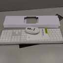 Wireless Keyboard and Mouse Combo - Full Size Slim Thin Wireless Keyboard Mouse with Numeric Keypad 2.4G Stable Connection Adjustable DPI (White & Silver)
