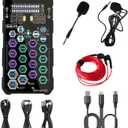 Small Handheld Sound Card Set for Podcasting, Broadcasting, Living, Singing, Recording, Gaming with Families, Friends, Gift, YouTube, TikTok