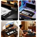 YSAGi Leather Desk Protector, Office Mat, Large Mouse Mat, Non-Slip PU Leather Blotter, Laptop Desk Mat, Waterproof Writing Pad for Office and Home(Black, 40" x 24")