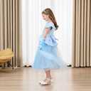 Cinderella Dresses For Girls Little Kids Toddler Princess Fancy Dress Up Clothes + Accessories Halloween Christmas Carnival Birthday Party Role Play Cosplay Costume Blue, Size 110