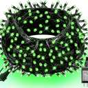 DAZZLE BRIGHT Christmas 300 LED String Lights, 100FT Connectable String Lights with 8 Lighting Modes, Xmas Vintage Decorations for Indoor Outdoor Party Supplies Yard Garden Decor (Green)