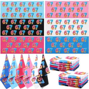 12 Pcs 67 Ice Cream Drip Cooling Towels Six Seven Ice Cream Baseball Workout Microfiber Sweat Rags for Neck and Face Team Gifts Favors for Gym Outdoor Sport Party(67 Baseball Drip), 32 x 12 inches (Blue)