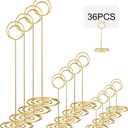 Teling 36 Pieces Table Number Holders 3 Size Place Card Holder Name Numbers Menu Memo Note Card Picture Photo Clip Stand Table Sign for Wedding Anniversary Party Display(Gold)