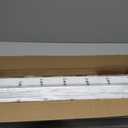 White Low Twin Bed Frame, 4 Inch Low Profile Twin Bed Frame No Box Spring Needed with Mattress Stoppers, DIY Headboard, Heavy Duty Beds Support 3000 LBS, Rounded Legs, Easy Assembly, Noiseless