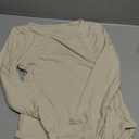 REORIA Womens Long Sleeve Bodysuits Fall Basic Round Neck Lightweight Double Lined Layering Slim Body Suit Tops, Beige, M