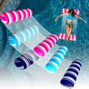 Inflatable Pool Floats Adult Size Water Hammock,Floats for Swimming Pool,4-in-1 Multi-Purpose Pool Floating Toys,Pool Rafts Lounge Chairs Floaties,for Adults Vacation Fun and Rest (3 Pack, Blue & Pink & Navy Blue)