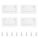 MOROBOR 4 Pack Doors Drawer Handle Flush Ring Hidden Pull Handles, Zinc Alloy Cabinet Drawer Pull Handlefor Cabinets, Closets, Drawers/ Warm White