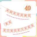 40th Birthday Decorations Women Balloons - 14 Pcs Rose Gold Awesome Since 1986 Theme With 40 Number Foil Balloon Pre-Strung Banner Hanging Swirls Vintage 1986 Poster For 40 Year Old Party Supplies