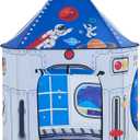 Hallo Deer Kids Play Tent, Astronaut Spaceship Space Pop Up Tent Kids, Foldable Castle Kid Tent Indoor Outdoor Fun & Imagination, Toddler Tents Indoor Gifts for Baby Boys Girls