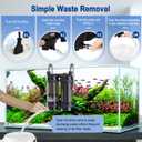 hygger Fish Tank Filter 120GPH, 8.5W Hang on Back Aquarium Filter with Multi-Stage Filtration for Up to 20 Gallon Fish Tank, Quiet HOB Filter for Freshwater & Saltwater Aquariums