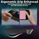 DaierTek Silicone Case for Switch 2(2025) Black Soft Rubber Cover Protector Anti-Scratch Grip Design for Switch2 and Joy-con Anti-Scratch Anti-Slip