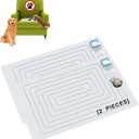 SEERWAY Pet Shock Mat with Tester, 2-Pack 22"X14" Electric Training Mats to Keep Dogs & Cats Off Couch, Bed, Kitchen Counter