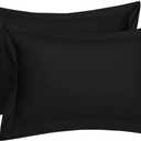 Cotton Metrics Heavy Quality King Pillow Shams Set of 2 Black 650TC 100% Organic Cotton Black Pillow Shams King Size 20X40 Decorative Pillow Cover with 2 Inch Flang
