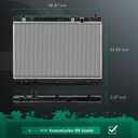 SCITOO Full Aluminum Radiator Replacement for 2004 2005 2006 2007 for Cadillac CTS 2.8L 5.7L 6.0L CU2731 Plastic Radiator