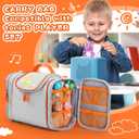 Carrying Case Compatible with Toniebox 2/1 Starter Set, Role Storage Bag with Handle and Shoulder Strap, Portable Travel Organizer Case for Tonies Headphones, Charger and Accessories (Grey)