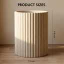 Beige Luxury Stone Bathroom Trash Can, Modern Bathroom Office Trash Can, Resin Wastebasket, Garbage Receptacle Bin for Bathrooms, Offices, Powder Rooms, Kitchens (Beige)