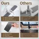 Faucet Mat for Kitchen Sink, Diatomite Stone Drying Sink Protectors, Bathroom Faucet Splash Guard, Quick Dry Water Absorbing, Non-Slip Stone Tray for Kitchen Counter, Grey, 23.6" x 3.9" (Gray)