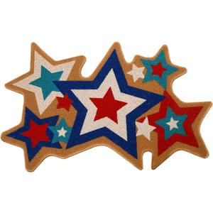 Dunzy 4th of July Coir Doormat Patriotic Star Doormats Outdoor American Coir Cookie Door Mats 250th Anniversary Non Slip Mats for Indoor Outdoor Bedroom Living Room Bathroom Holiday Decor 30 x 18 Inch, Independence Day