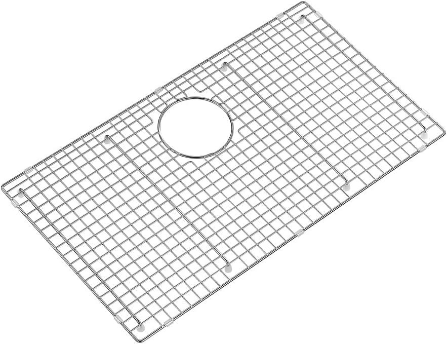 27.5 in. x 15.5 in. Rear Drain Kitchen Sink Protector with Supersoft Silicone Feet in 304 Grade Stainless Steel
