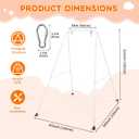 Baby Swing Stand, Heavy Duty Foldable Swing Stand A-Frame Metal Swing Stand Frame for Backyard Indoor & Outdoor, Hammock Chair not Included (White)
