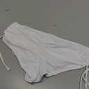 TZLDN Bikini Bottoms for Women Sexy Cheeky Side Tie Scrunch Butt Brazilian String Swimsuit Bathing Suit Bottoms (Small, White)