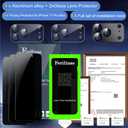 3 x Ferilinso Auto-Dust-Install 3 Pack Privacy Screen Protector for iPhone 17 Pro Max with (Private Accessories)-Metal Aluminum Alloy Camera Lens Protector, Tempered Glass Cover, Case Friendly