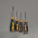 Flat Head Screwdriver Set (4 Sets in the Following Sizes Slotted Screwdriver with Magnetic Tips. Soft Ergonomic Grip from Standard or Precision Flat Screwdrivers