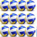 jiaonun 12 Pack Regulation Size 5 Volleyballs for Women and Men, Outdoor or Indoor, with Pump