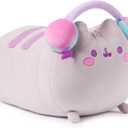 GUND Pusheen Gamer Squisheen Plush, Squishy Toy, Collectible Plush Toy, Gaming Decor, Stuffed Animal for Ages 8 and Up, Gray, 11